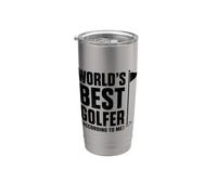 Worlds best Golfer, According to me Bicchiere termico in acciaio inox doppia parete