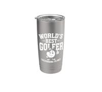 Worlds best Golfer, According to me Bicchiere termico in acciaio inox doppia parete