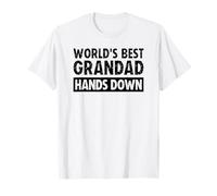World's Best Grandad Hands Down Father's Day Craft Maglietta