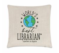 World's Best Librarian Copricuscino Cuscino Favorito Biblioteca Libri Lettura