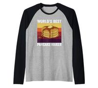 World's Best Pancake Maker Funny Retro Vintage Pancakes Maglia con Maniche Raglan