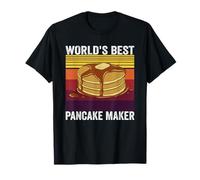 World's Best Pancake Maker Funny Retro Vintage Pancakes Maglietta