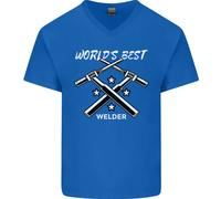 World's Best per Saldatori da Saldatore Uomo Scollo A V Cotone T-Shirt