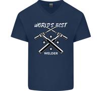 World's Best per Saldatori da Saldatore Uomo Scollo A V Cotone T-Shirt