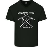 World's Best per Saldatori da Saldatore Uomo Scollo A V Cotone T-Shirt