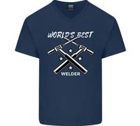 World's Best per Saldatori da Saldatore Uomo Scollo A V Cotone T-Shirt