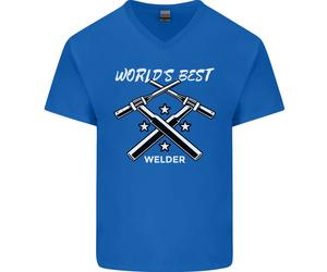World's Best per Saldatori da Saldatore Uomo Scollo A V Cotone T-Shirt
