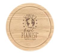 World's Best Pianista Rotondo Tagliare Formaggio Board Divertente Favorito Piano