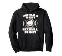 World's Best PitBull Mom T-Shirt Cane Felpa con Cappuccio