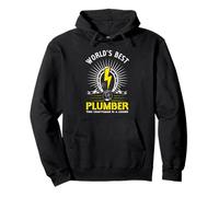 World's Best Plumber Installatore A Legend in Craft Work Job Felpa con Cappuccio