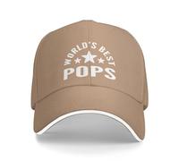 World's Best Pops Unisex Snapback cap Regolabile Cappellino con Visiera Moda Berretto da Baseball per All'Aperto Tennis Corsa