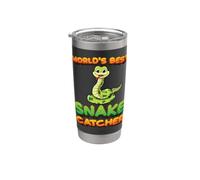 Worlds Best Snake Catcher Snake Hunter Pit Viper Snake Lover Bicchiere termico in acciaio inox doppia parete