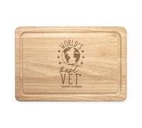 World's Best Veterinario Rettangolare Tagliere di Legno - Divertente Animale