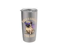 World's Coolest Pug Dad Cool Vintage Occhiali da sole Pug Daddy Bicchiere termico in acciaio inox doppia parete