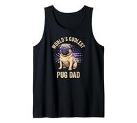 World's Coolest Pug Dad Cool Vintage Occhiali da Sole Pug Daddy Canotta