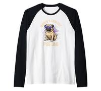 World's Coolest Pug Dad Cool Vintage Occhiali da Sole Pug Daddy Maglia con Maniche Raglan
