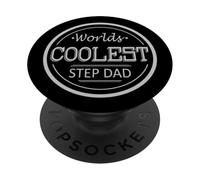 Worlds Coolest Step Dad - Divertente regalo per la festa del papà PopSockets PopGrip Adesivo