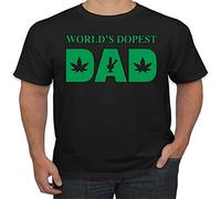 Worlds Dopest Dad Weed Marijuana Bong Weed Men's T-Shirt Black S