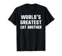 World's Greatest Cat Brother Funny Family Maglietta