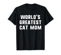 World's Greatest Cat Mom Funny Family Maglietta