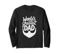 World's Greatest Dad Barba Design Tipografia Schizzo Grafica Maglia a Manica