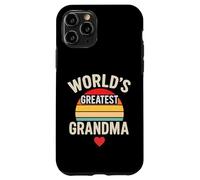 Worlds Greatest Grandma Retro Sunset Heart Custodia per iPhone 11 Pro
