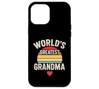 Worlds Greatest Grandma Retro Sunset Heart Custodia per iPhone 12 Pro Max