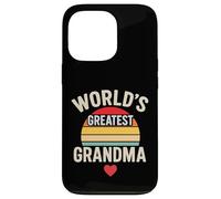 Worlds Greatest Grandma Retro Sunset Heart Custodia per iPhone 13 Pro