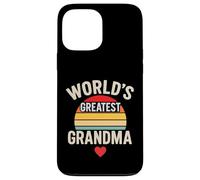 Worlds Greatest Grandma Retro Sunset Heart Custodia per iPhone 13 Pro Max