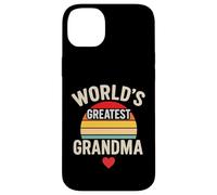 Worlds Greatest Grandma Retro Sunset Heart Custodia per iPhone 14 Plus