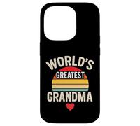 Worlds Greatest Grandma Retro Sunset Heart Custodia per iPhone 14 Pro
