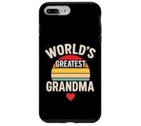 Worlds Greatest Grandma Retro Sunset Heart Custodia per iPhone 7 Plus/8 Plus
