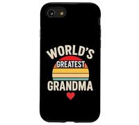 Worlds Greatest Grandma Retro Sunset Heart Custodia per iPhone SE (2020) / 7/8