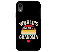 Worlds Greatest Grandma Retro Sunset Heart Custodia per iPhone XR