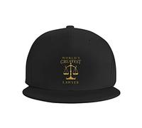 World's Greatest Lawyer Black Uomo Donna Cappellino con Visiera Morbido Snapback cap Classic Cappellino da Baseball per Estivo Corsa All'Aperto