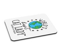 World's Miglior Gatto Lady PC Computer Mouse Pad Divertente Favorito Crazy