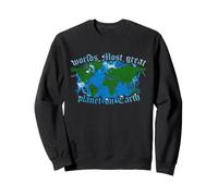 World's Most Great Planet On Earth Funny Bootleg Map Felpa