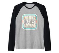 World's Okayest Boyfriend Partner Fun Relationship |- Maglia con Maniche Raglan
