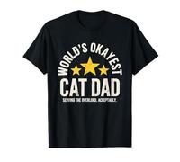 Worlds Okayest Cat Dad è Divertente e Sarcastico al Servizio dell'Overlord Maglietta