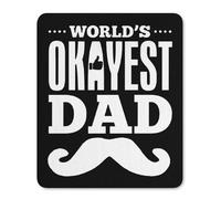 World's Okayest Dad Beard Mousepad Portatile Mouse Pad Comodo Tappetino Scrivania per Ufficio Pc Computer 25X30Cm