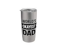 World's Okayest Dad Bicchiere termico in acciaio inox doppia parete