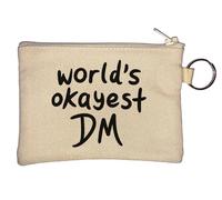 World's Okayest DM Dungeon Master Portachiavi Portamonete Beige