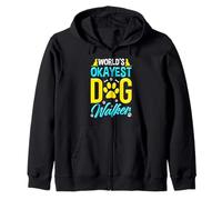 World's Okayest Dog Walker Funny Pet Amante Felpa con Cappuccio