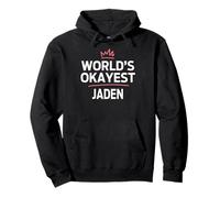 World's Okayest Jaden Funny Personalized Custom Jaden Felpa con Cappuccio