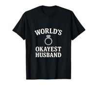 World's Okayest Marito Argento Anello Slab Serif Maglietta
