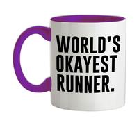 World's Okayest Runner - Tazza IN Ceramica - Corsa Run 10K 5K Marathon Mezza