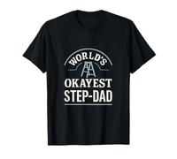 World's Okayest Step-Dad Slab Serif Ladder novità Maglietta
