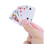 Super Impulse Worlds Smallest - Carte da gioco in miniatura con 54 carte in formato mini per poker, blackjack, trucchi di carte, dai 6 anni in su
