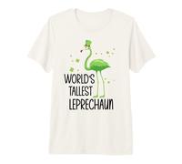 World's Tallest Leprechaun St Patricks Flamingo Shenanigan Maglietta Premium