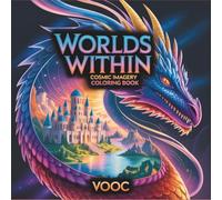 Worlds Within: Cosmic Imagery Coloring Book - Intricate Surreal Designs with Hidden Universes, Space, Fantasy Architecture and Mystical Creatures for Stress Relief